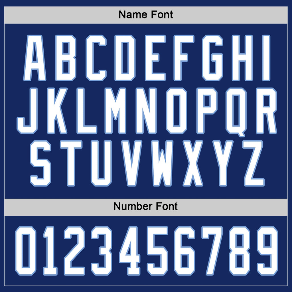 Custom Hockey Jersey - Royal White-Light Blue