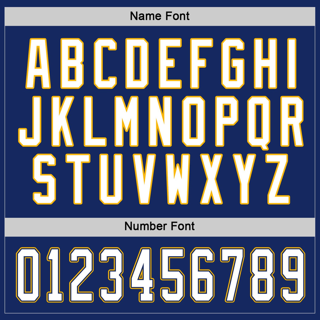 Custom Hockey Jersey - Royal White Navy-Gold