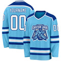 Custom Hockey Jersey - Sky Blue White-Royal