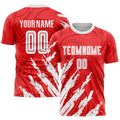 Custom Soccer Jersey - Red White Sublimation Uniform