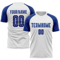 Custom Soccer Jersey - White Royal Sublimation Uniform