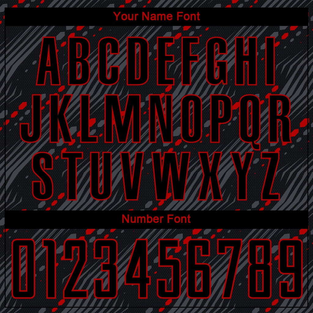 Custom Soccer Jersey - Black Red Sublimation Uniform