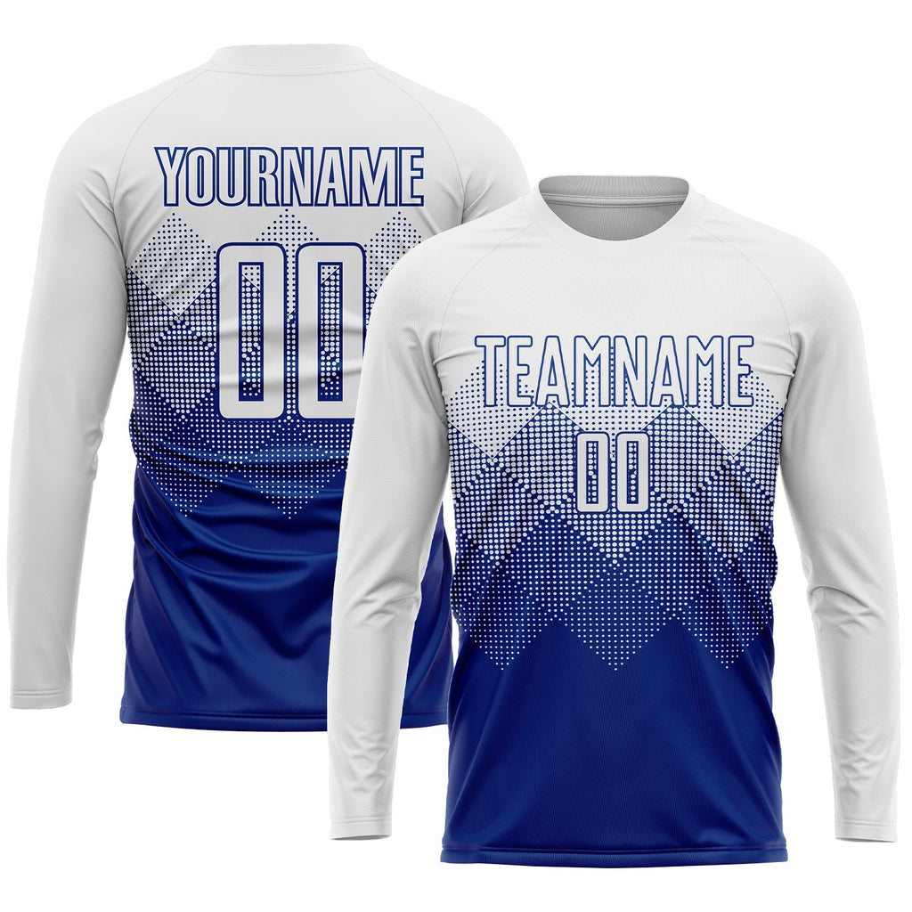 Custom Soccer Jersey - Royal White Sublimation Uniform
