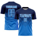 Custom Soccer Jersey - Navy Powder Blue-White Sublimation Uniform