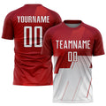 Custom Soccer Jersey - Red White Sublimation Uniform