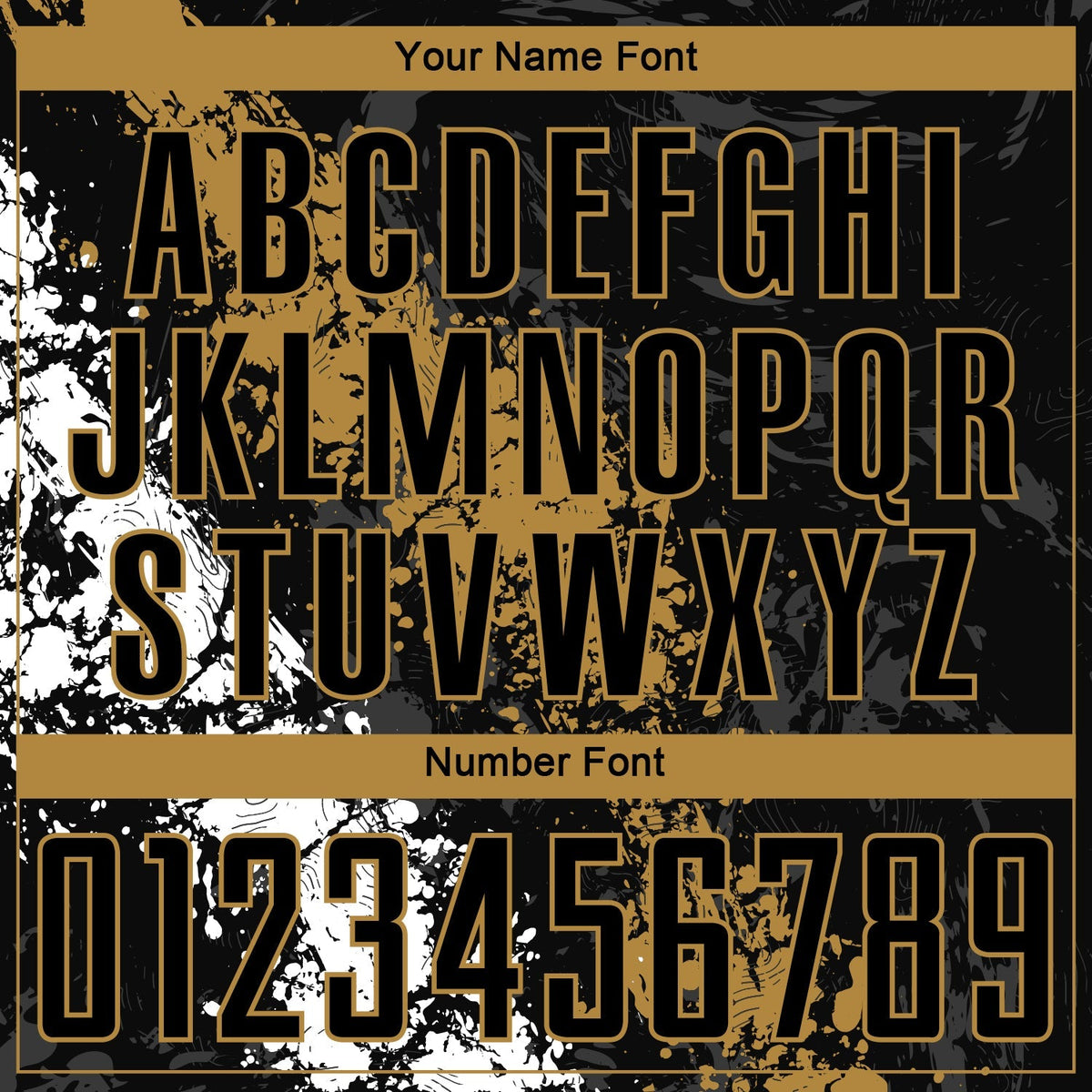 Custom Soccer Jersey - Black Old Gold-White Sublimation Uniform