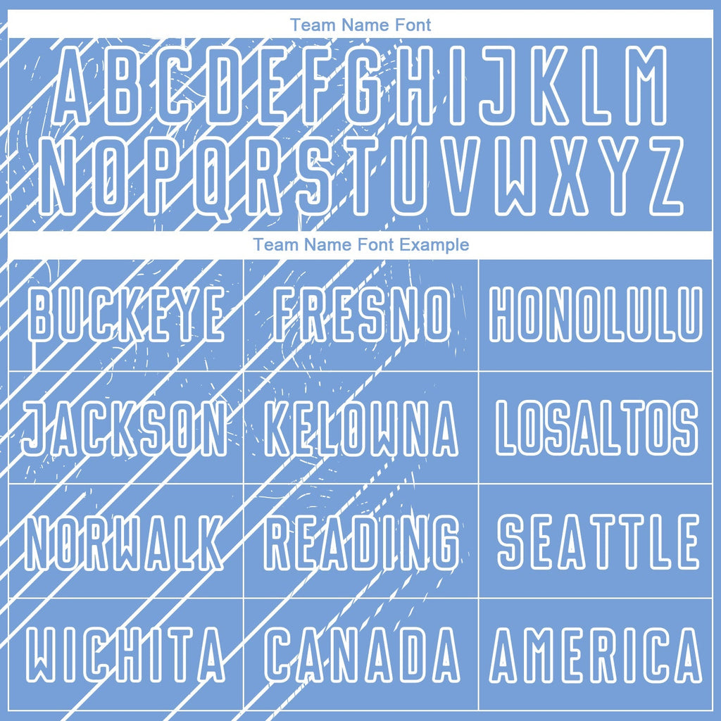 Custom Soccer Jersey - Light Blue White Lines Sublimation Uniform