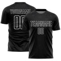Custom Soccer Jersey - Black White Geometric Shapes Sublimation Uniform