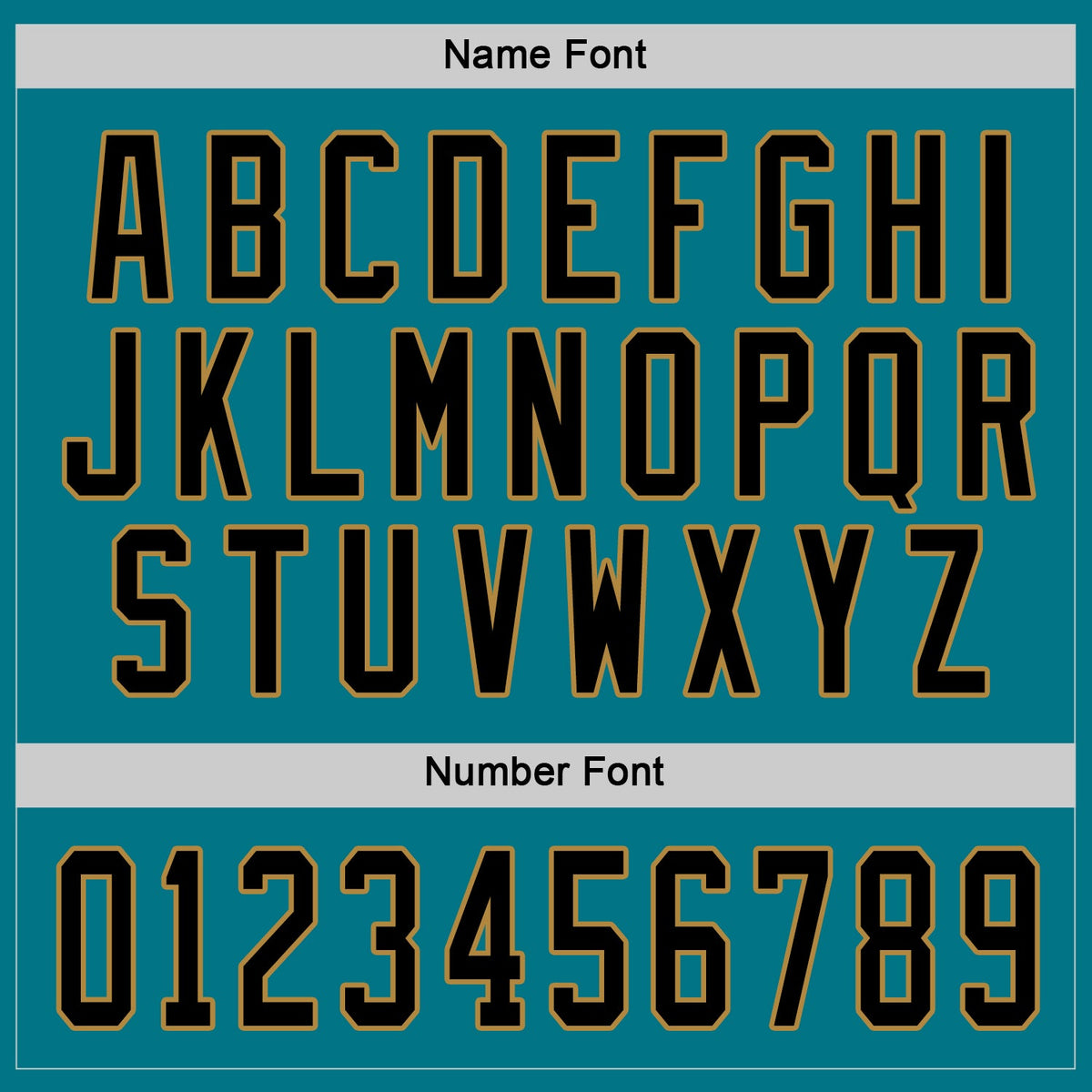 Custom Hockey Jersey - Teal Black-Old Gold
