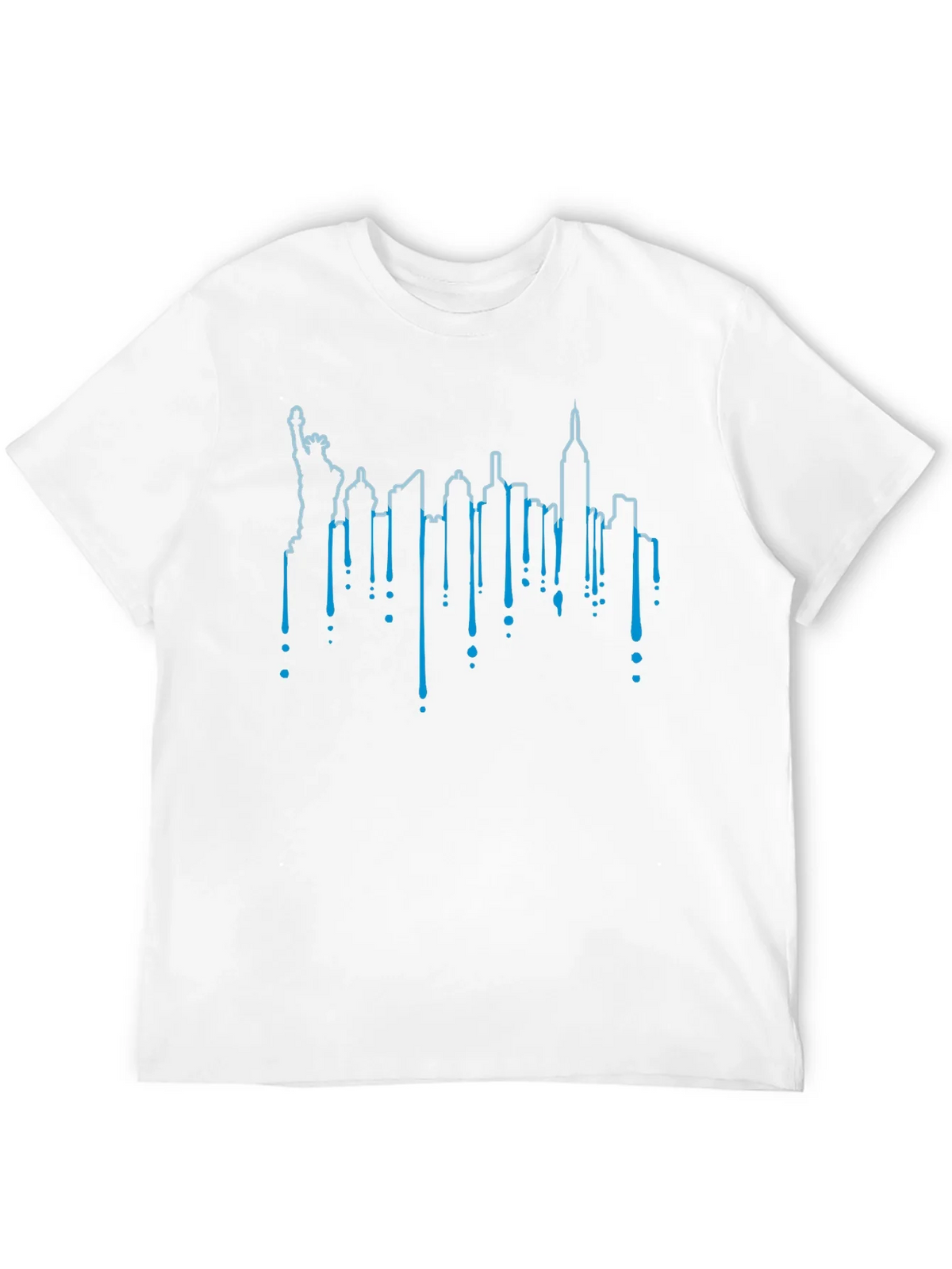 NYC Skyline Drip Graphic Tee - Black