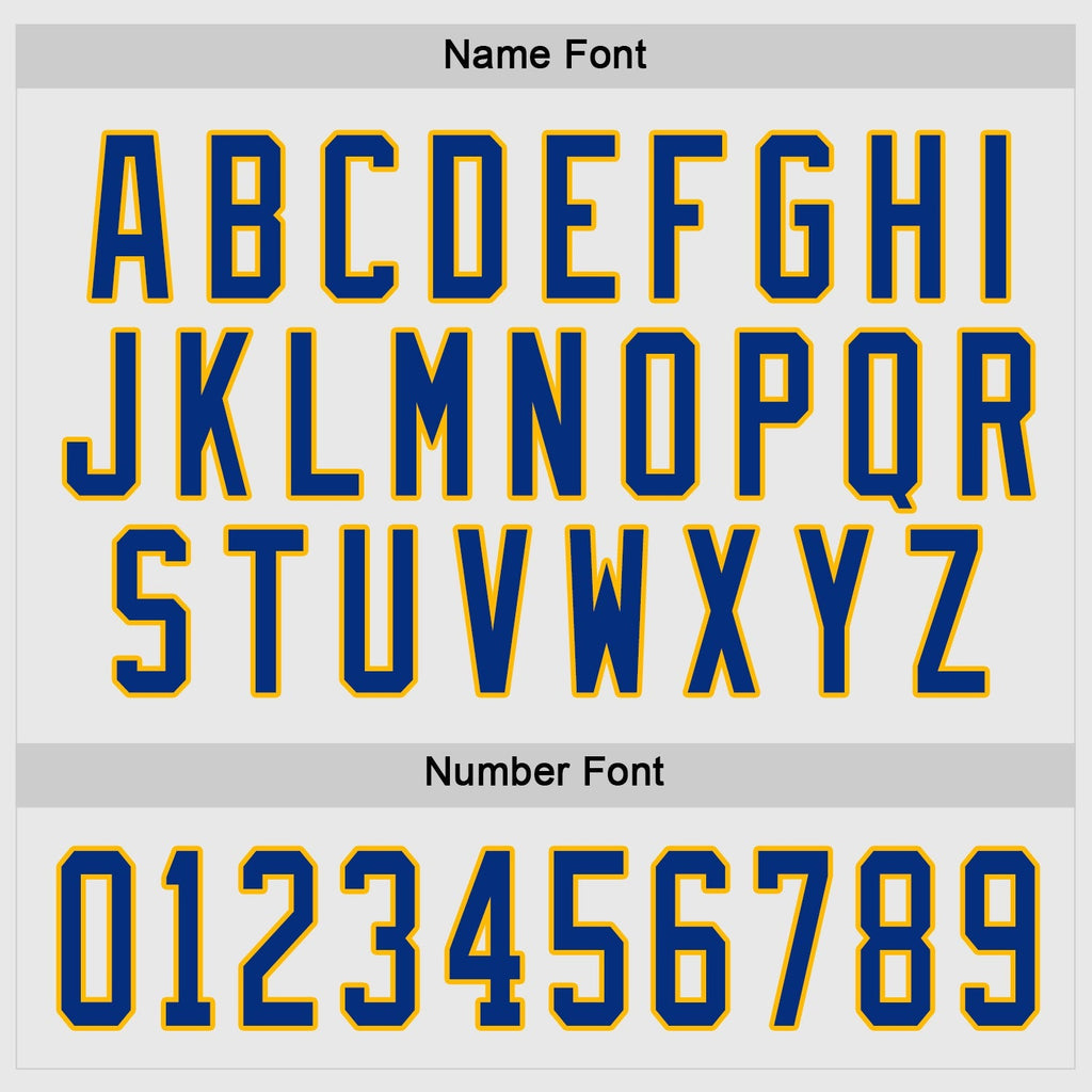 Custom Hockey Jersey - White Royal-Gold