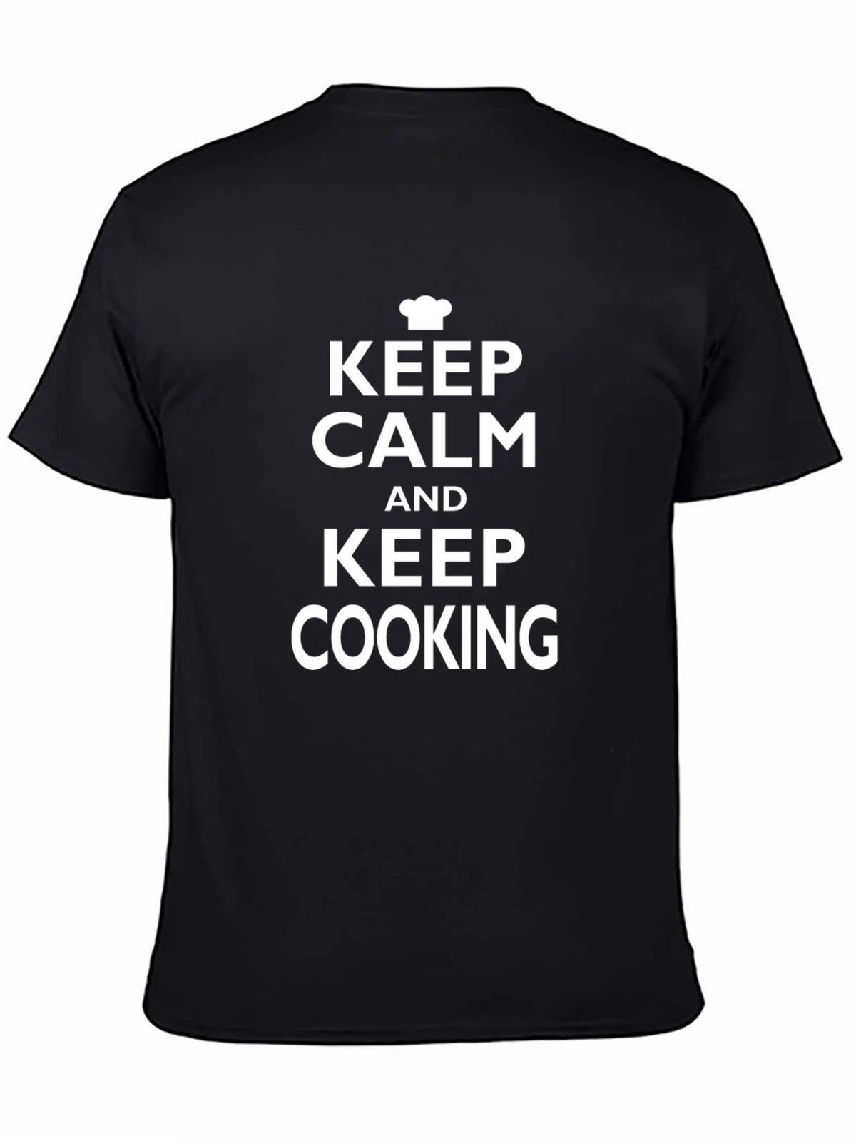 Keep Calm and Keep Cooking Black T-Shirt