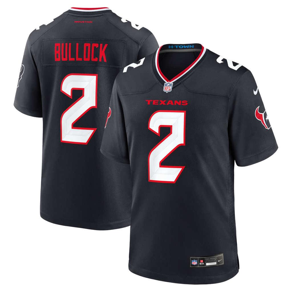 Houston Texans Calen Bullock Navy Team Game Jersey