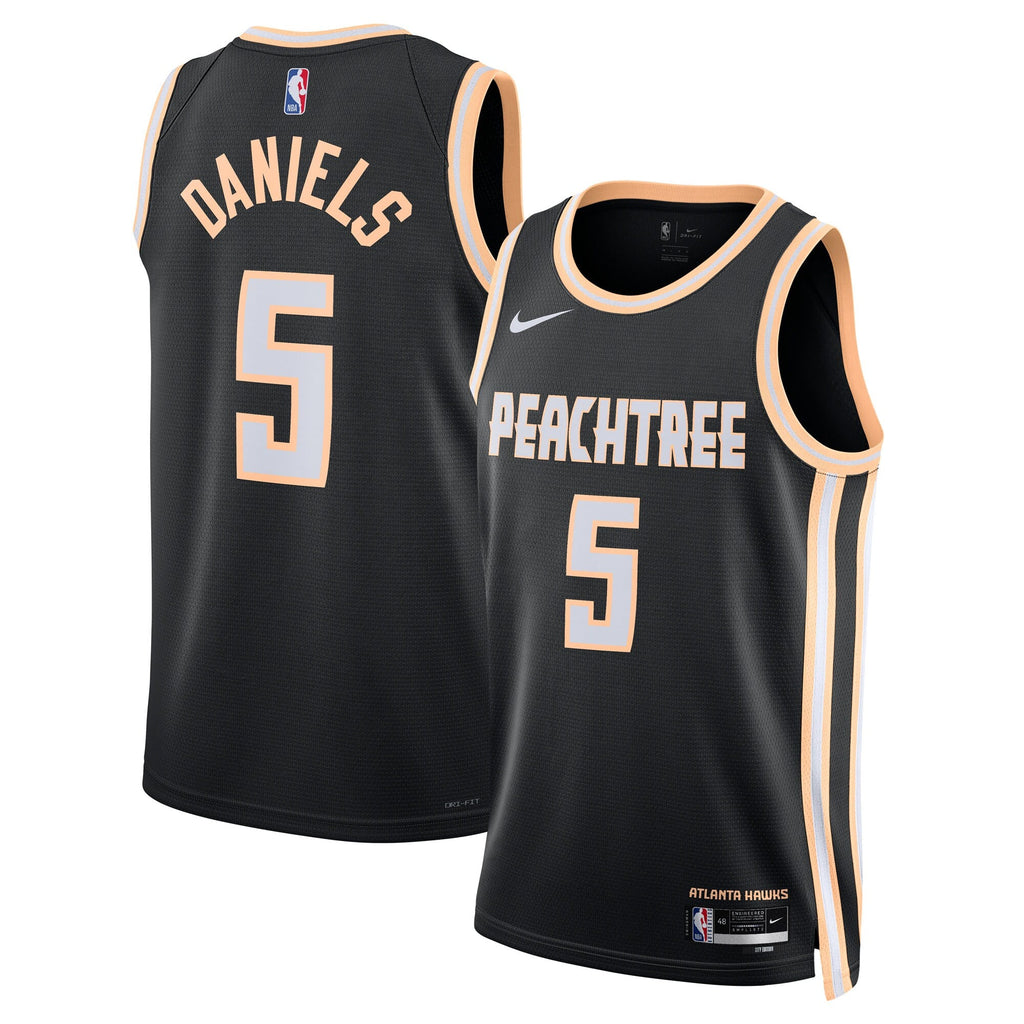 Atlanta Hawks 2025/26 City Edition Swingman Jersey - Black - Dyson Daniels