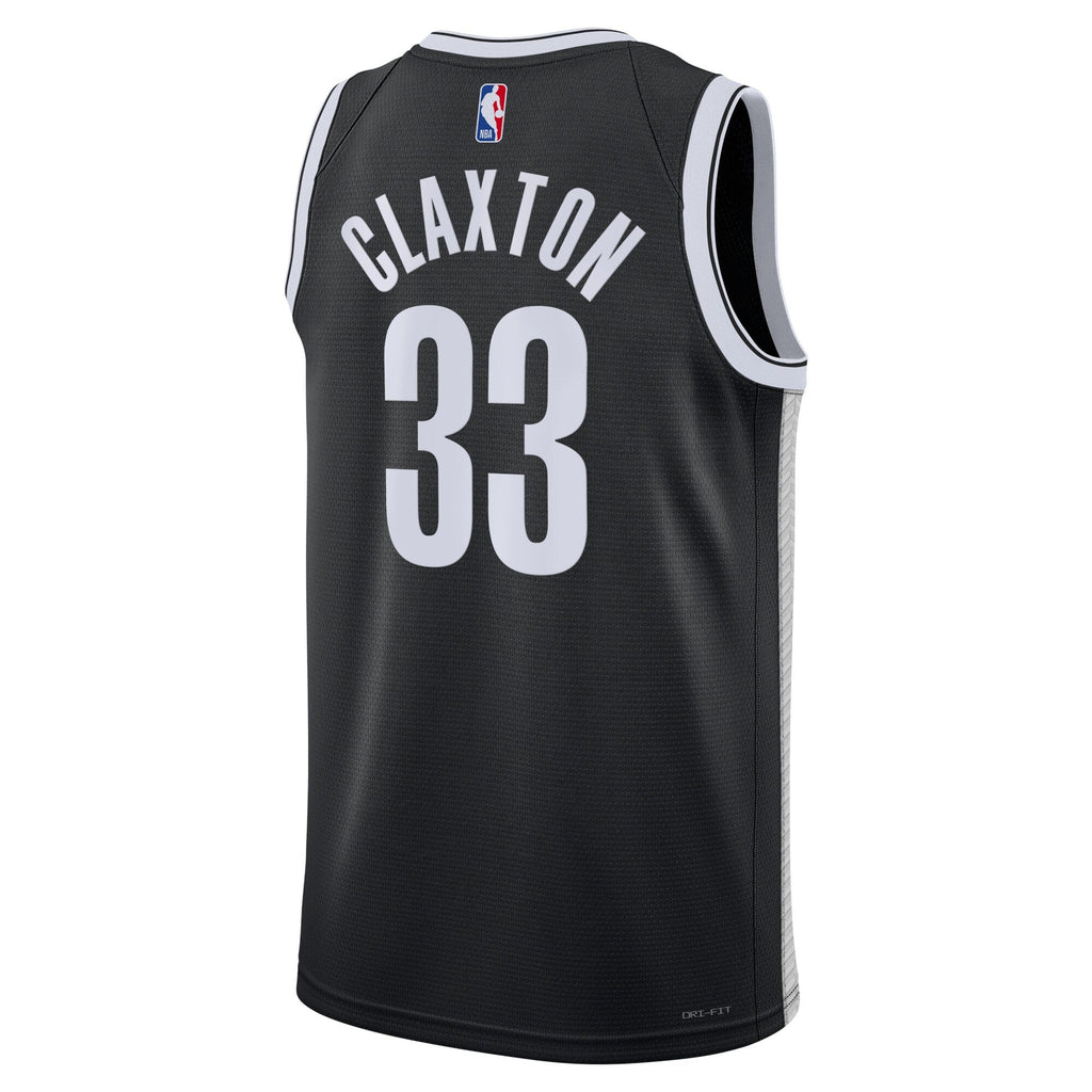 Brooklyn Nets Icon Edition Swingman Jersey - Black - Nic Claxton
