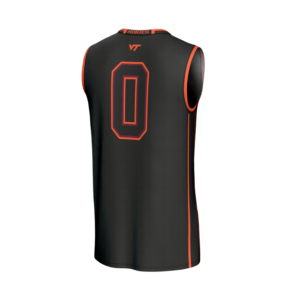 #0 Virginia Tech Hokies Lightweight Collegiate Basketball Fashion Jersey - Black