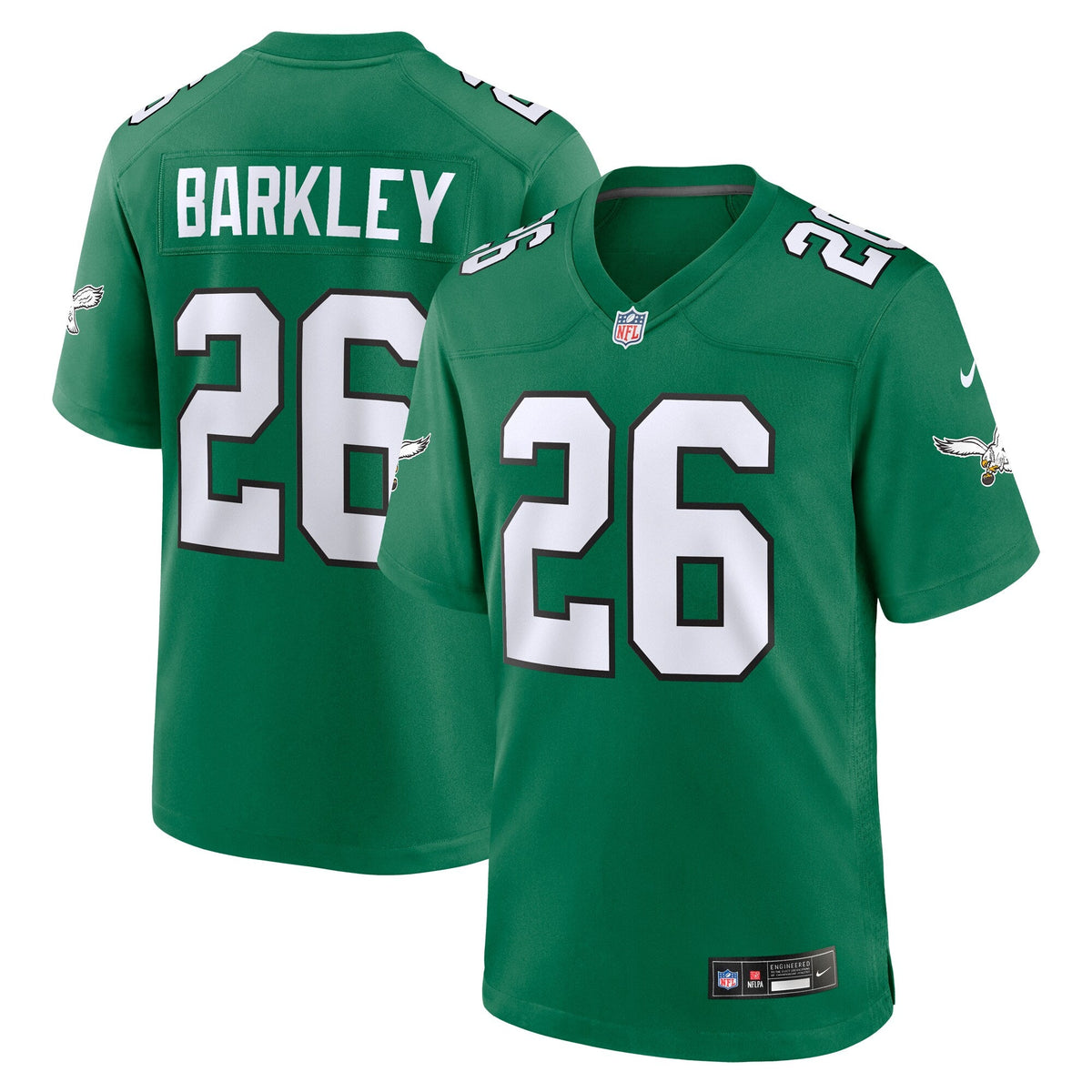Philadelphia Eagles Saquon Barkley Kelly Green Alternate Game Jersey