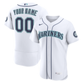 Seattle Mariners White Home Authentic Custom Jersey