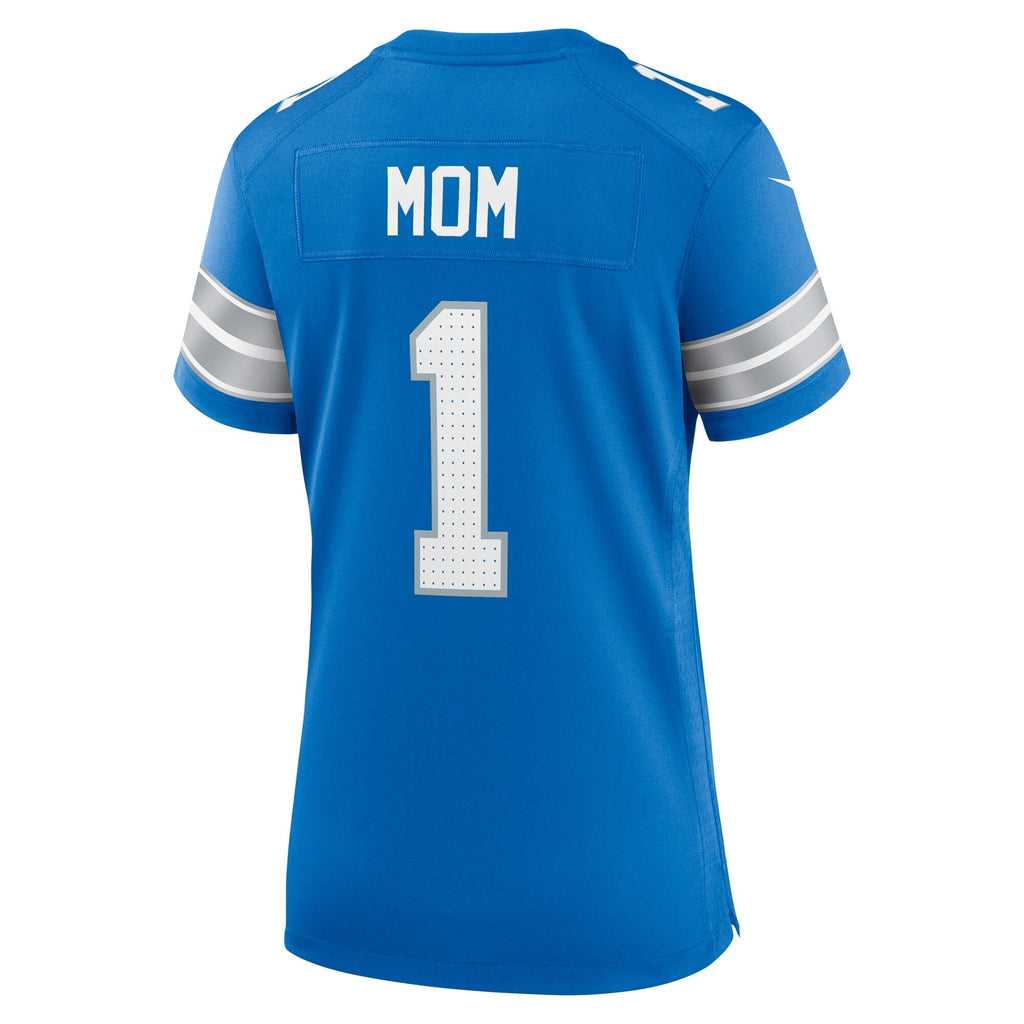 Detroit Lions Number 1 Mom Blue Game Jersey