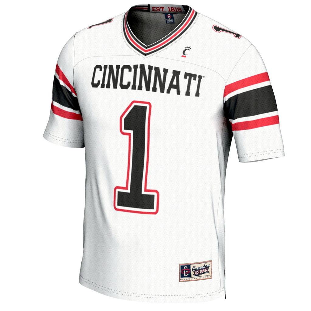 #1 Cincinnati Bearcats Lightweight Football Fashion Jersey - White