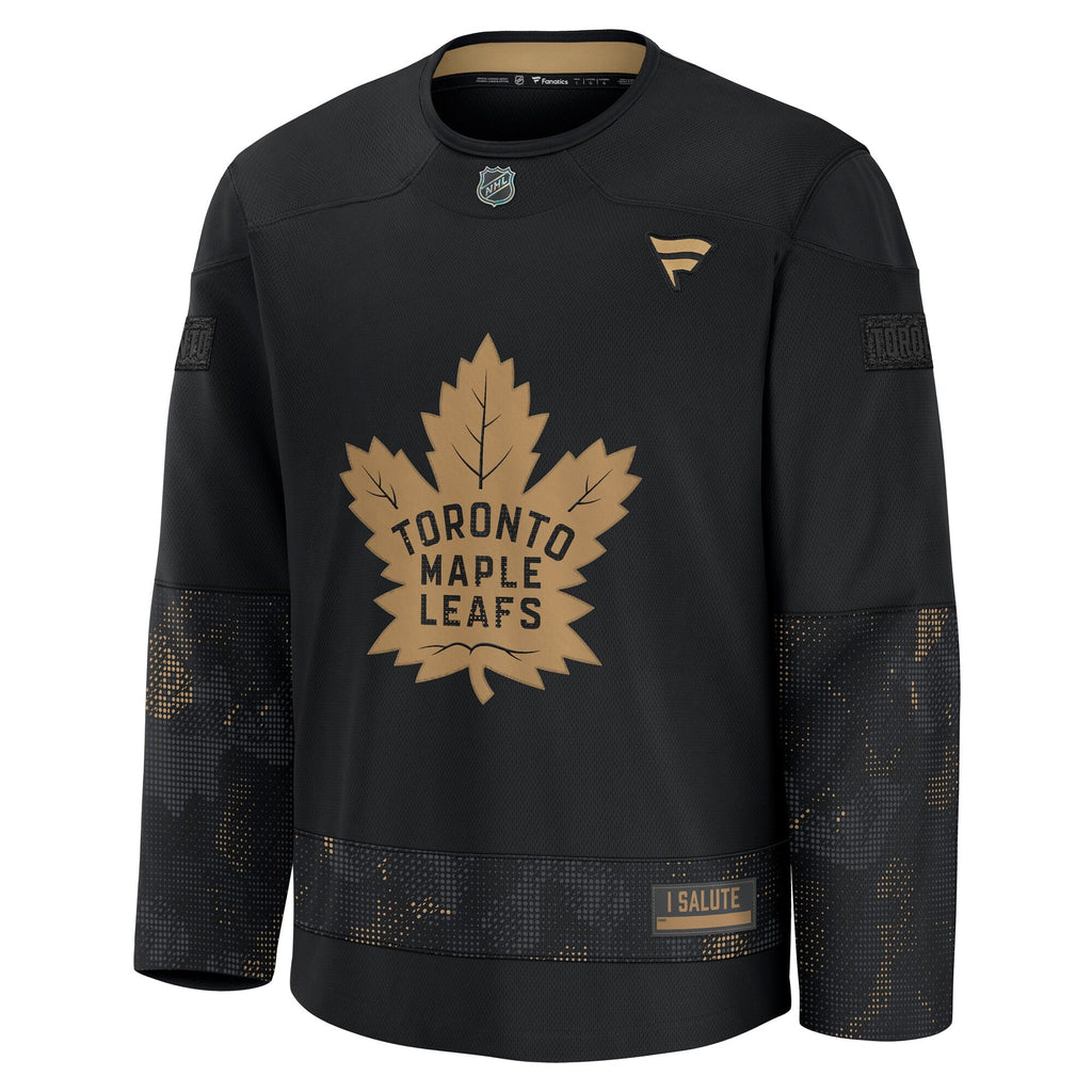 Toronto Maple Leafs Black 2024 Military Appreciation Practice Jersey