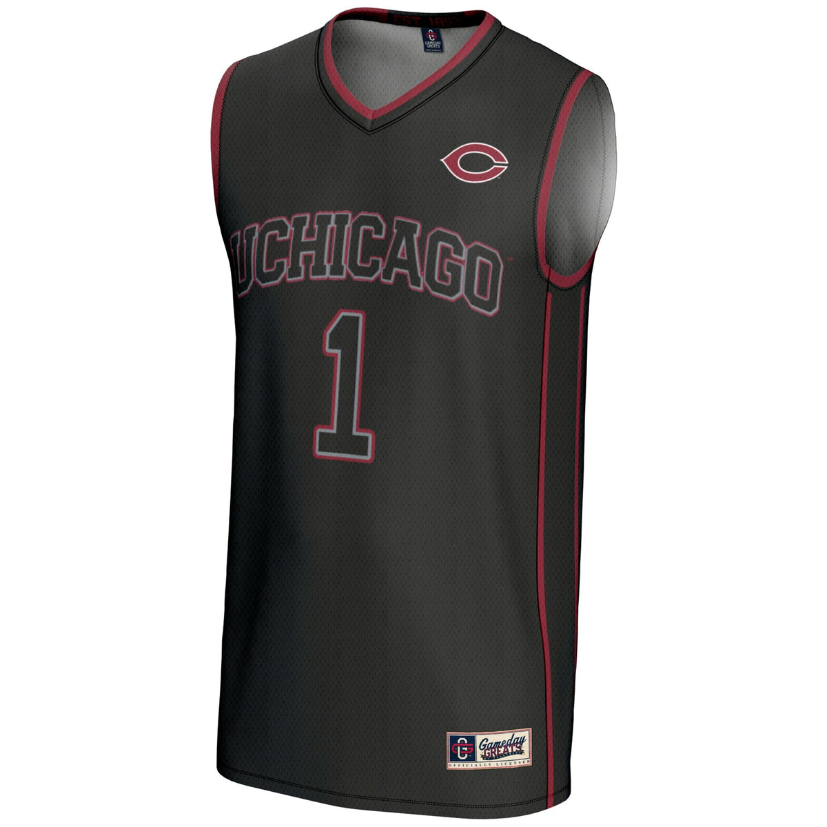 #1 UChicago Maroons Lightweight Basketball Jersey - Black