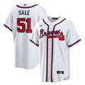 Atlanta Braves Chris Sale White Home Replica Jersey