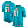 Miami Dolphins David Long Jr. Aqua Game Jersey