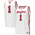 #1 Maryland Terrapins Throwback Replica Basketball Jersey - White