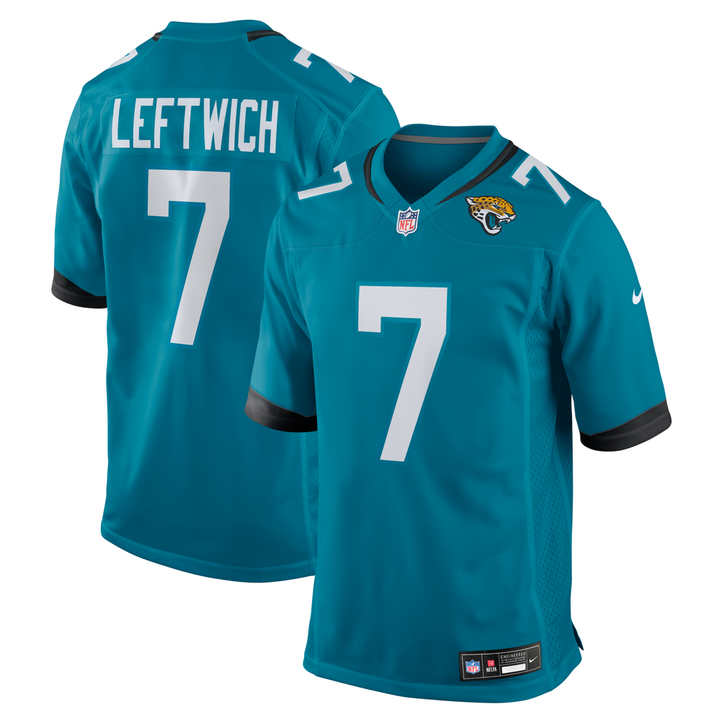 Jacksonville Jaguars Byron Leftwich Teal Retired Player Game Jersey