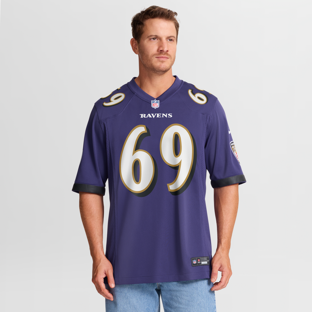 Baltimore Ravens Josh Tupou Purple Team Game Jersey