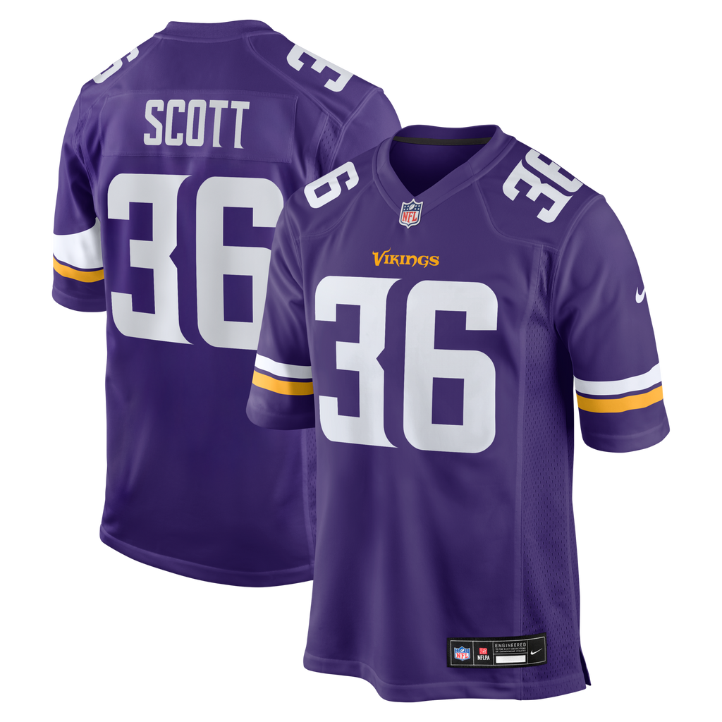 Minnesota Vikings Zavier Scott Purple Team Game Jersey