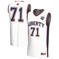 #71 Liberty Flames Lightweight Basketball Fashion Jersey - White