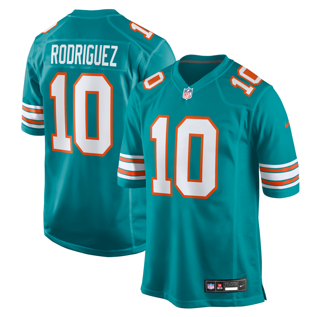 Miami Dolphins Jacob Rodriguez Aqua Alternate Game Jersey