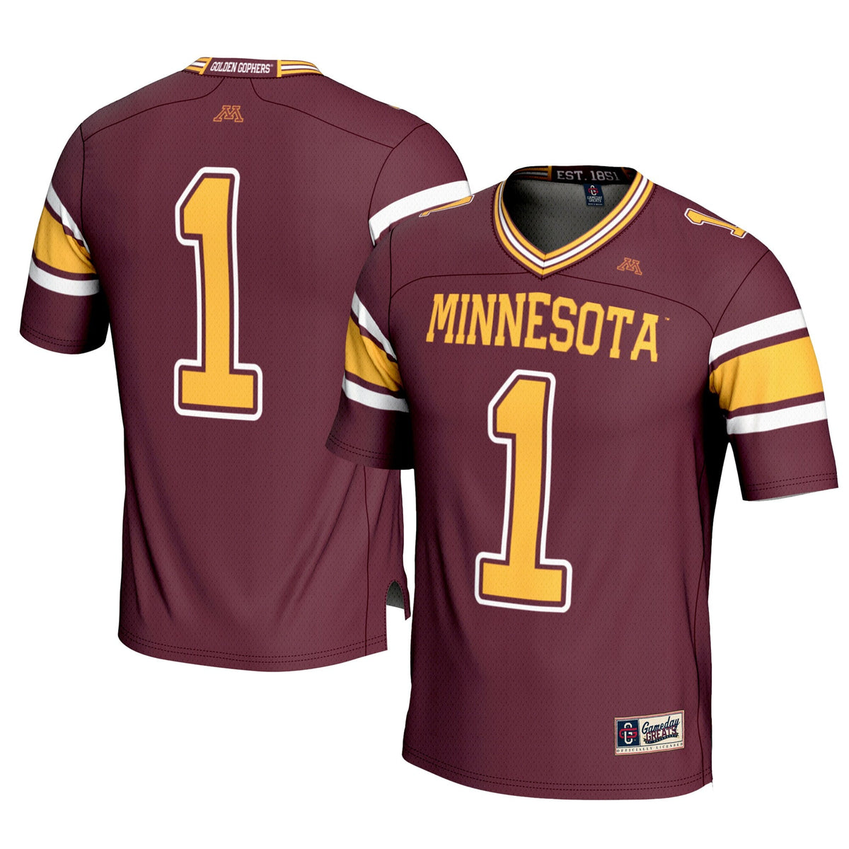 #1 Minnesota Golden Gophers Football Jersey – Maroon