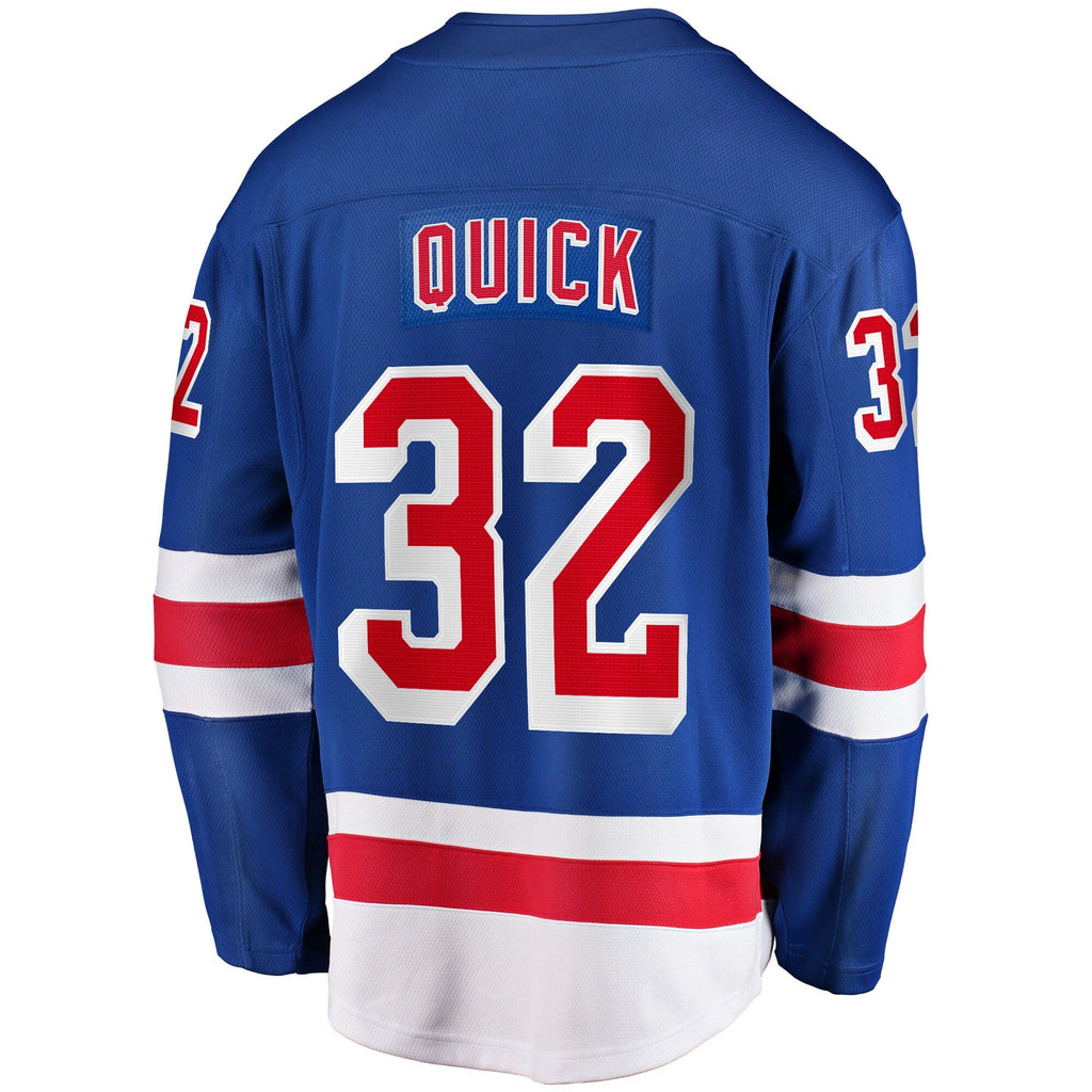 New York Rangers Jonathan Quick Blue Home Breakaway Jersey