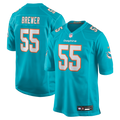 Miami Dolphins Aaron Brewer Aqua Game Jersey