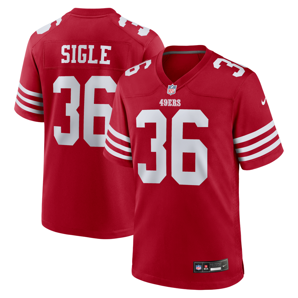 San Francisco 49ers Marques Sigle Scarlet Team Game Jersey