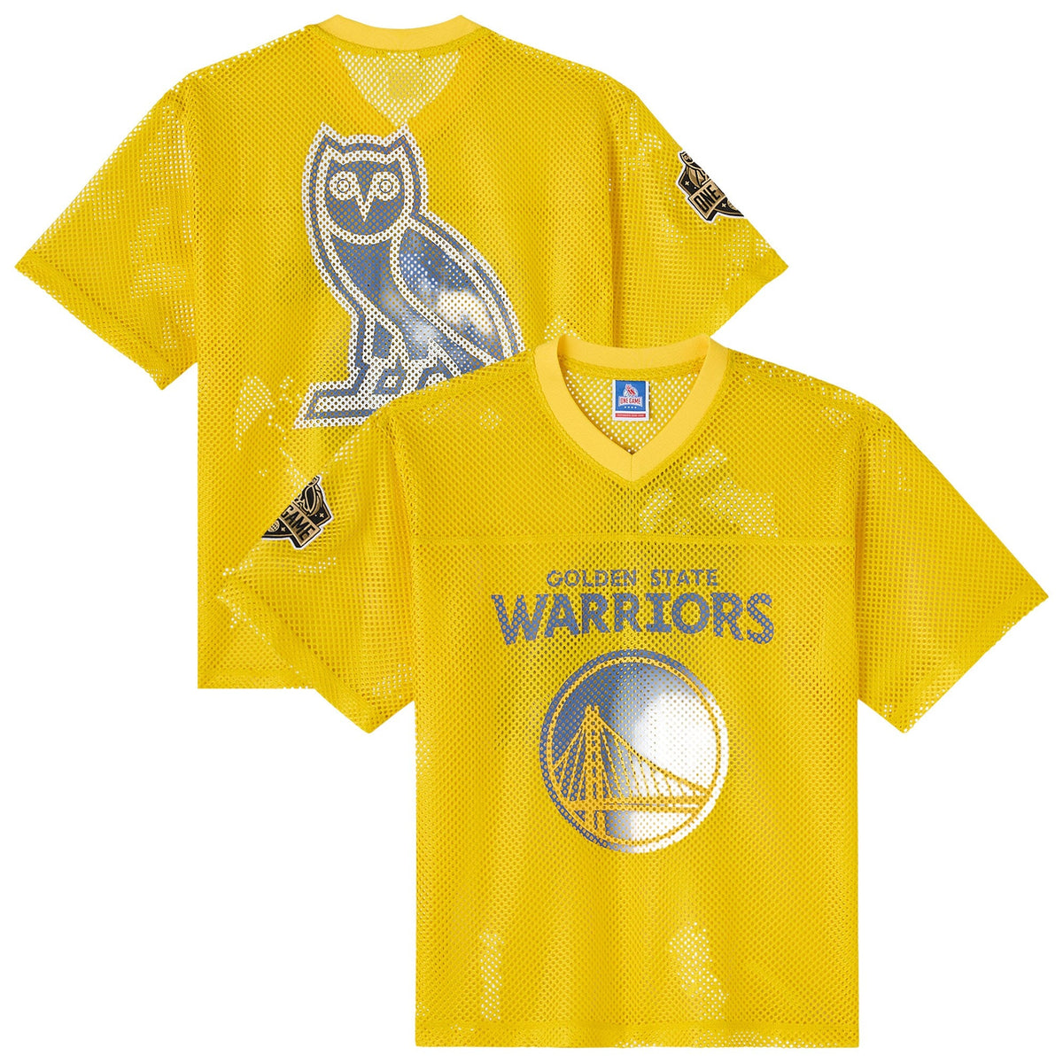 Golden State Warriors X OVO Mesh Football Jersey
