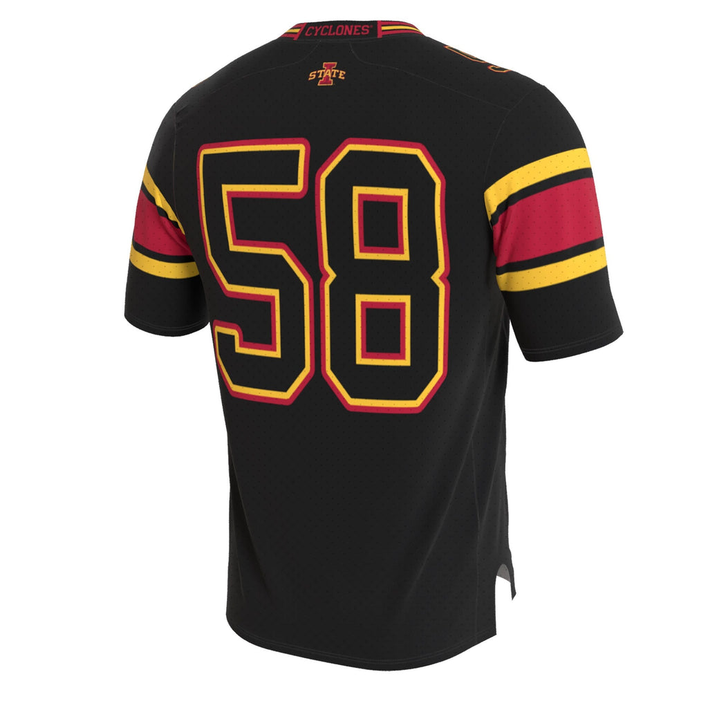 Iowa State Cyclones Lightweight Collegiate Football Blackout Fashion Jersey