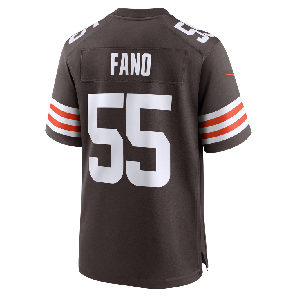 Cleveland Browns Spencer Fano Brown 2026 NFL Draft First Round Pick No. 9 Team Game Jersey