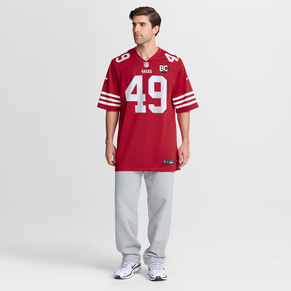 San Francisco 49ers The Faithful Scarlet 80th Anniversary Game Jersey
