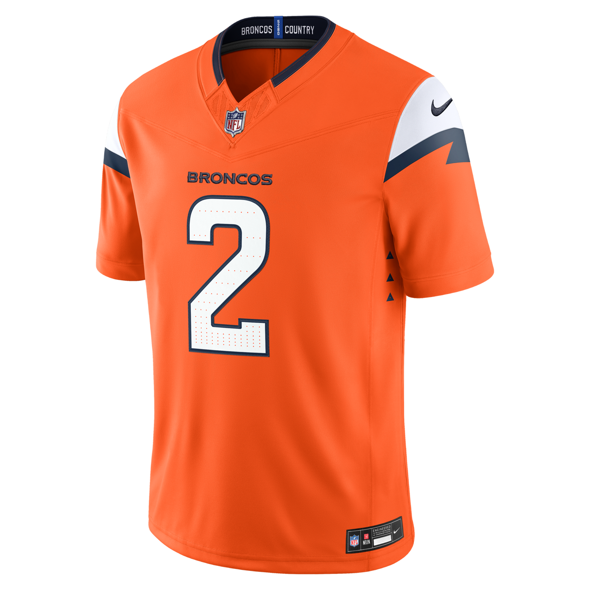 Denver Broncos Patrick Surtain II Orange Team Vapor F.U.S.E. Stitched Limited Jersey