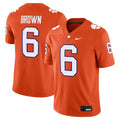 Tyler Brown Clemson Tigers NIL Football Game Jersey - Orange