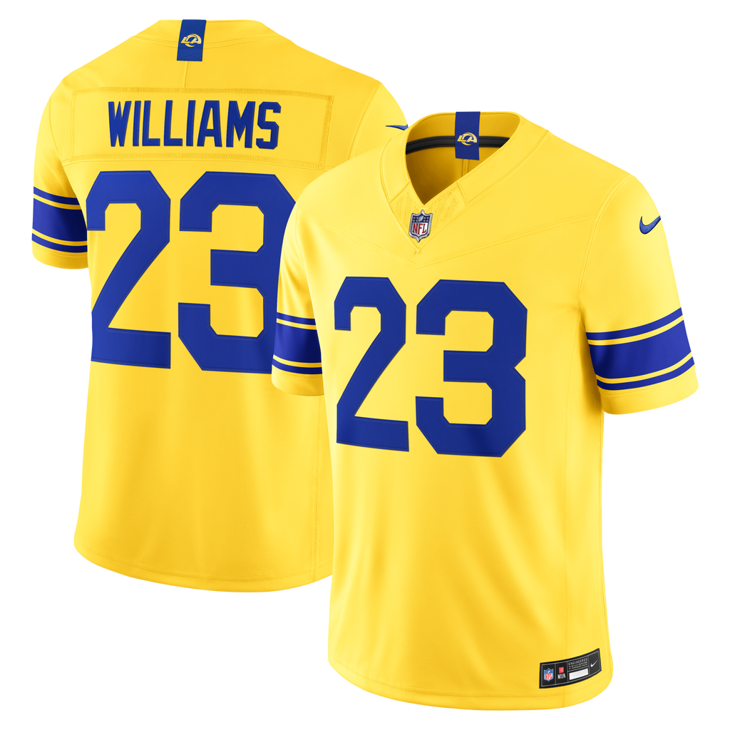 Los Angeles Rams Kyren Williams Classic Sol Vapor F.U.S.E. Stitched Limited Jersey