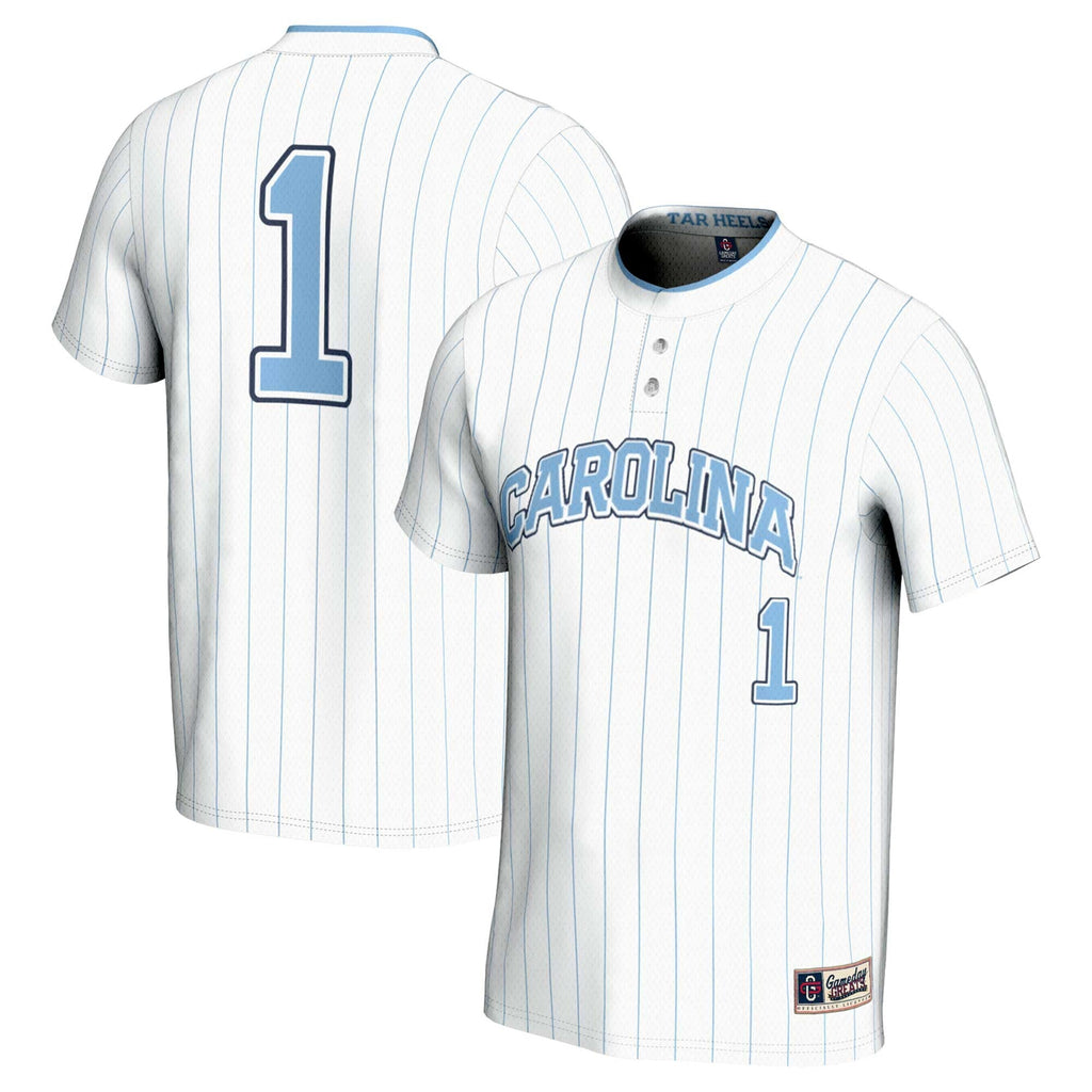 #1 North Carolina Tar Heels Lightweight Softball Jersey - White