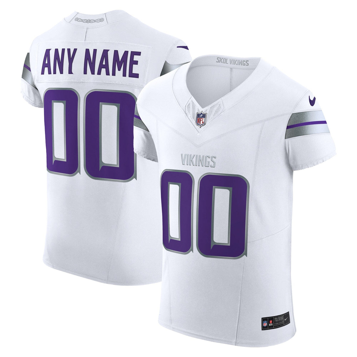 Minnesota Vikings White Vapor F.U.S.E. Elite Custom Jersey