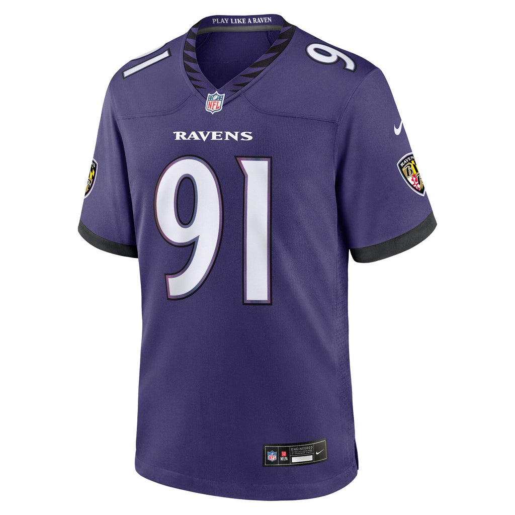 Baltimore Ravens Trey Hendrickson Purple Team Game Jersey