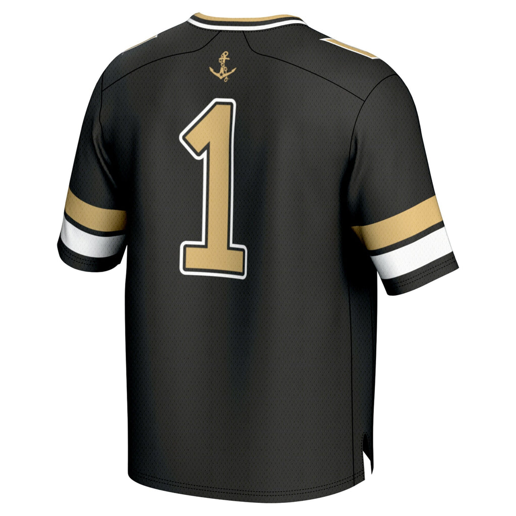 #1 Vanderbilt Commodores Lightweight Collegiate Football Fashion Jersey - Black