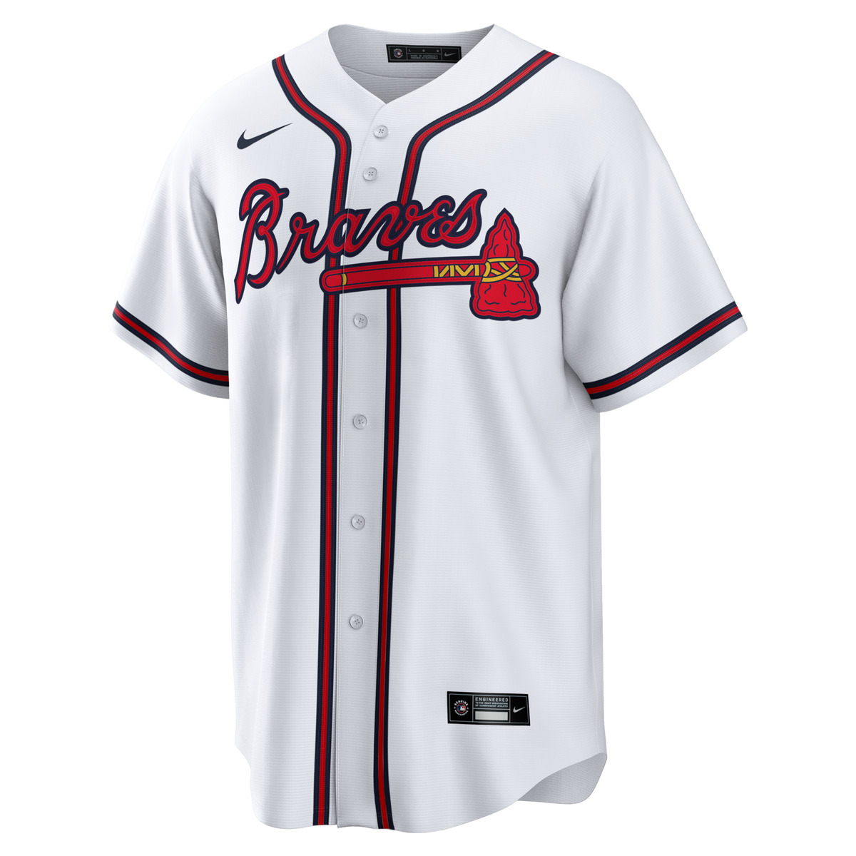 Atlanta Braves White Home Big & Tall Replica Jersey